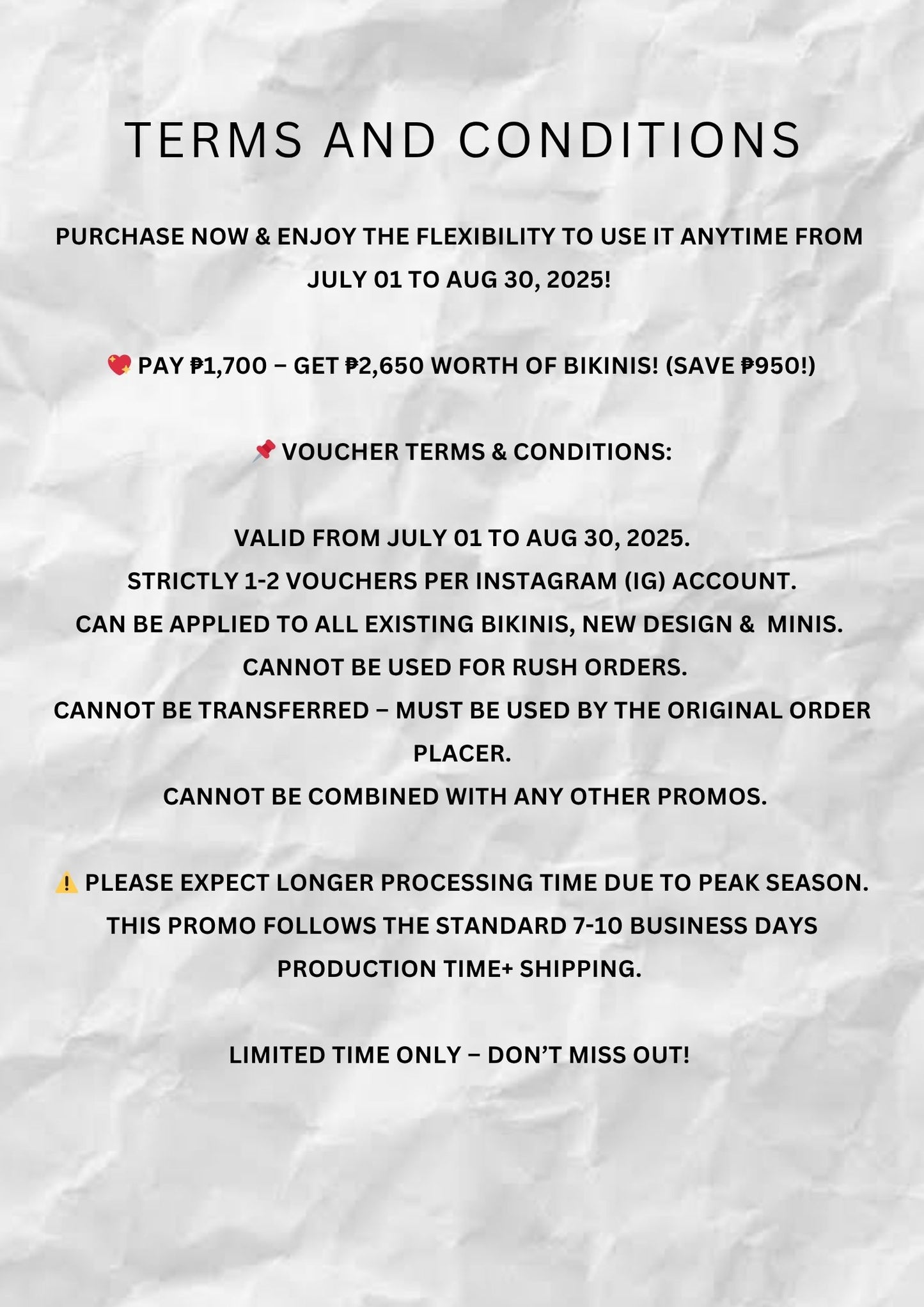 VOUCHER SALE